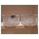 Pair of Bohemian Czech Republic Hand-Cut 24% l