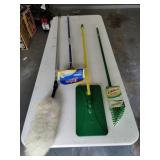Various Long Handled Cleaning Tools, Scrubbers,