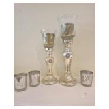 Mercury Glass Candle Holders