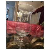 9.75" ï¿½ 20" Clear Glass Pedestal Hurricane Vase