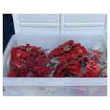 Red and Gold Poinsettia Christmas Tree