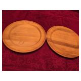 13.5" Handmade Wooden Plates or Chargers