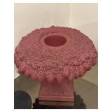 Heavy Embossed Footed Planter with a distressed