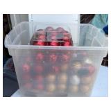 85 Qt Storage Container with Christmas Ornaments
