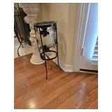 25" Metal & Glass Candle Holder