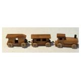 VTG Original Loquai Holzkunst Wooden Toy Train