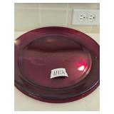 (4) 13" Vintage Arcoroc France Red Plates