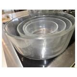 (4) Clear Bowls of Graduating Sizes