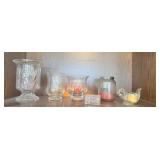 (5) Glass Candle Holders