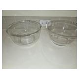 Thick Glass Mixing Bowl & Thick Plastic Serving