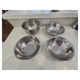(4) Stainless Mixing Bowls