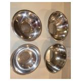 (4) Stainless Mixing Bowls 9.5" & 7.5"