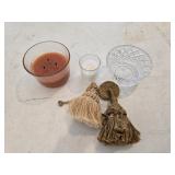 2 1/4"ï¿½4.5" Crystal Candy/Trinket Dish, 3 Wick