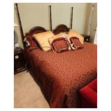 King Bed Frame w/ Mattress & Box Spring