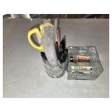 Heavy Square Glass Box + Glass Jar w/Contents