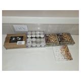 NIB (12) LED Tea Lites, Box of Tea Lights & (3)