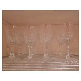 (8) Stratford Pattern Crystal Water Goblets
