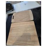 (2) Wood Cutting Boards