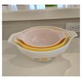 Set of (3) Vintage Pyrex Serving Bowls