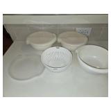 (3) Hard Plastic Colander Bowls