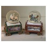 (2) Christmas Snowglobes