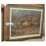 34.5'x30.5' Signed framed Adobe Friendship' by