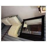 Mirror chair and ottoman