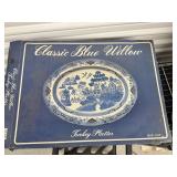 VINTAGE CLASSIC BLUE WILLOW TURKEY PLATTER OVAL