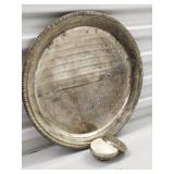 Pewter circle tray and Small Trinket Box