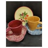 Blue, Red & Orange couples Kitchen Mugs, Flower