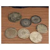 Vintage silver plated seashell patterned coaster