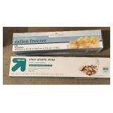 (2) NEW Gallon Freezer Bags &  Clear Plastic Wrap