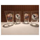 Miller Lite Texans Pint Glasses (4)