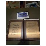 (2) NIB Wooden Plaques + Framed Possibilities