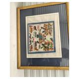 Framed Needlepoint Handkerchief 22'x 18