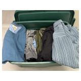 Tote with menï¿½s vest, button up shirtsSz L  &