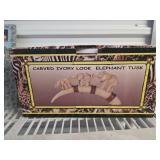 Carved Faux Ivory Elephant Tusk