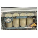 NEW set of flameless LED pillar candles featuring
