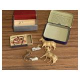 VTG Plastic Animal Toys & Empty Vintage Three