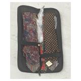 Portable travel necktie case with ties included