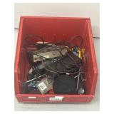 16.5ï¿½x16ï¿½x11ï¿½ red plastic stacking storage bin