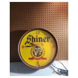 Shiner Bock Neon Clock **Inop**