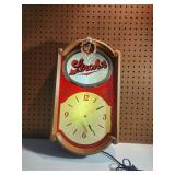 Stroh's Light Up Wall Clock