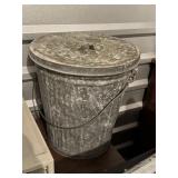 15' Tall VTG galvanized trash can is a