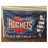 (G) ROCKETS TIME IS MILLER TIME flag 57x32