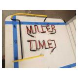 'MILLER', 'TIME' &  Yellow Odd Shaped Neons