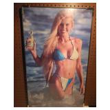 Miller HighLife Beach Babe Poster