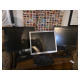 (3) Height Adjustable Monitors
