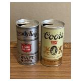 (2) VTG  Keg draft beer cans a collectible pieces