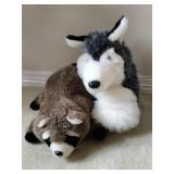Raccoon & Wolf Hand Puppets
